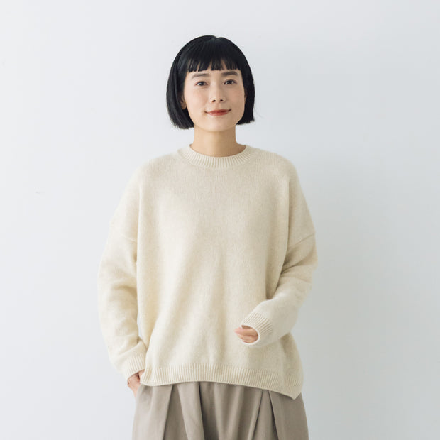 evam eva ウールフォックスプルオーバー