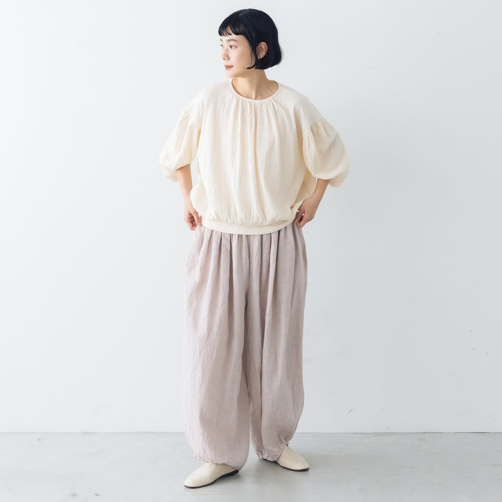 【SALE】 Gauze# オーバルブラウス