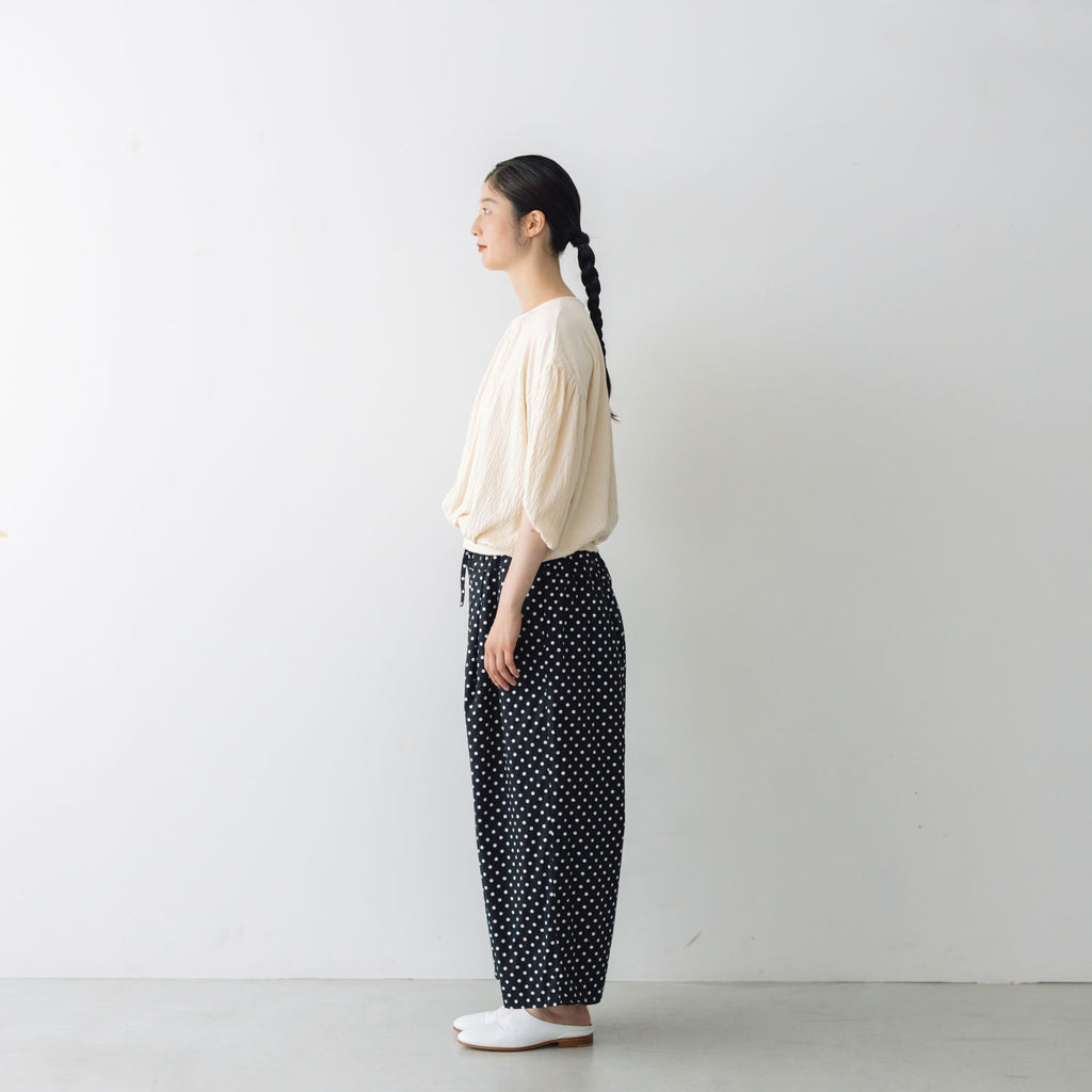 【SALE】 Gauze# オーバルブラウス