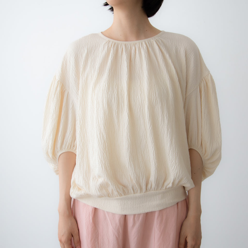 【SALE】 Gauze# オーバルブラウス