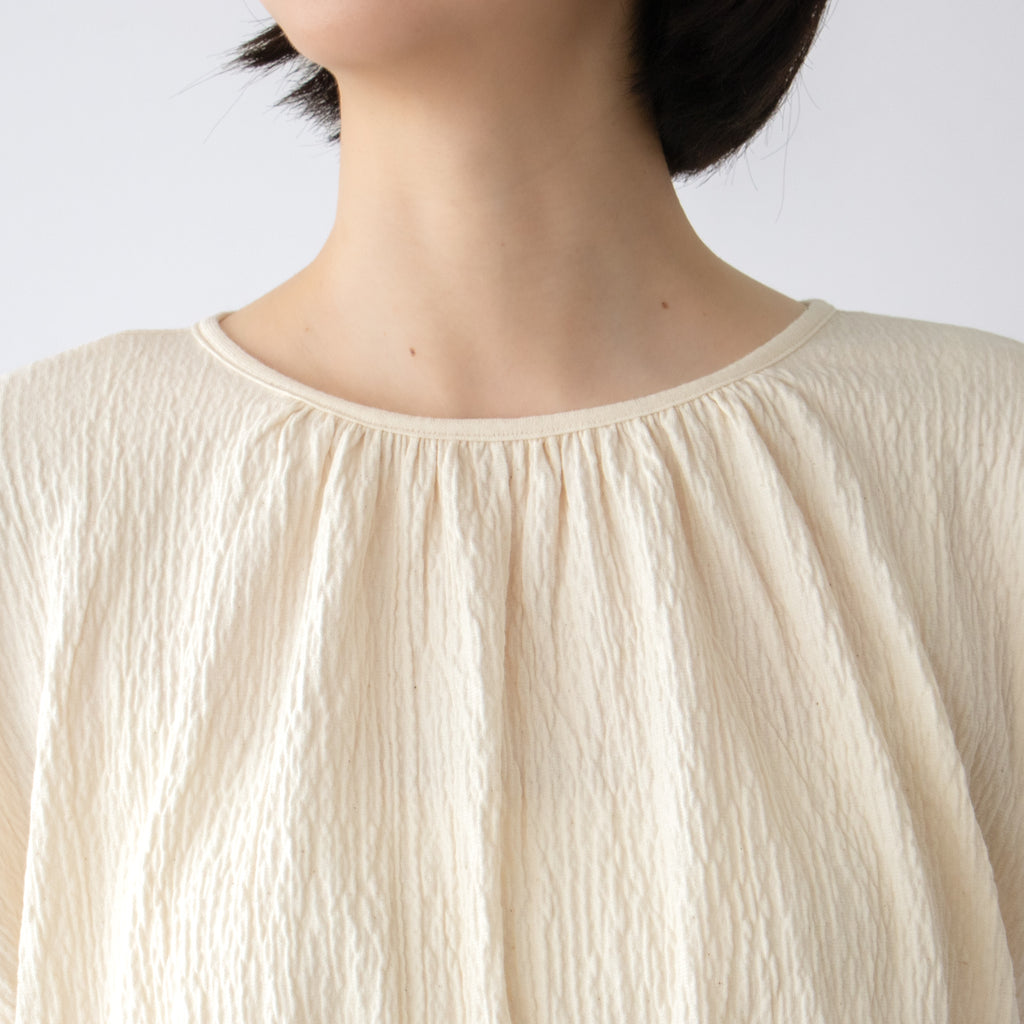 【SALE】 Gauze# オーバルブラウス