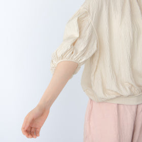 【SALE】 Gauze# オーバルブラウス