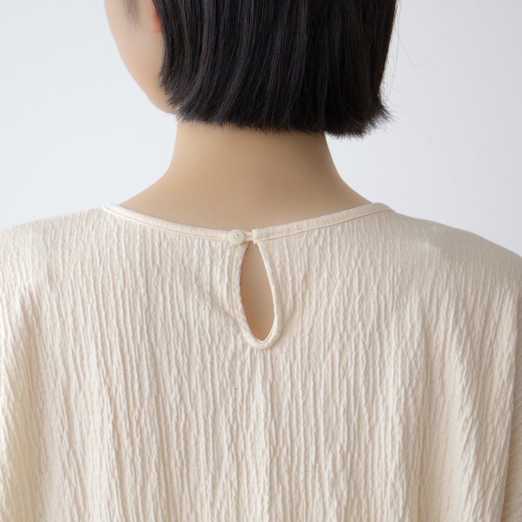 【SALE】 Gauze# オーバルブラウス