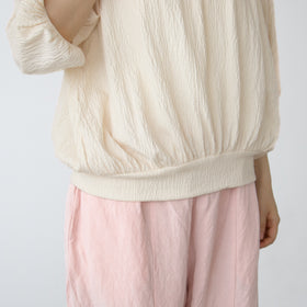 【SALE】 Gauze# オーバルブラウス