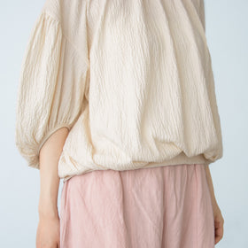 【SALE】 Gauze# オーバルブラウス
