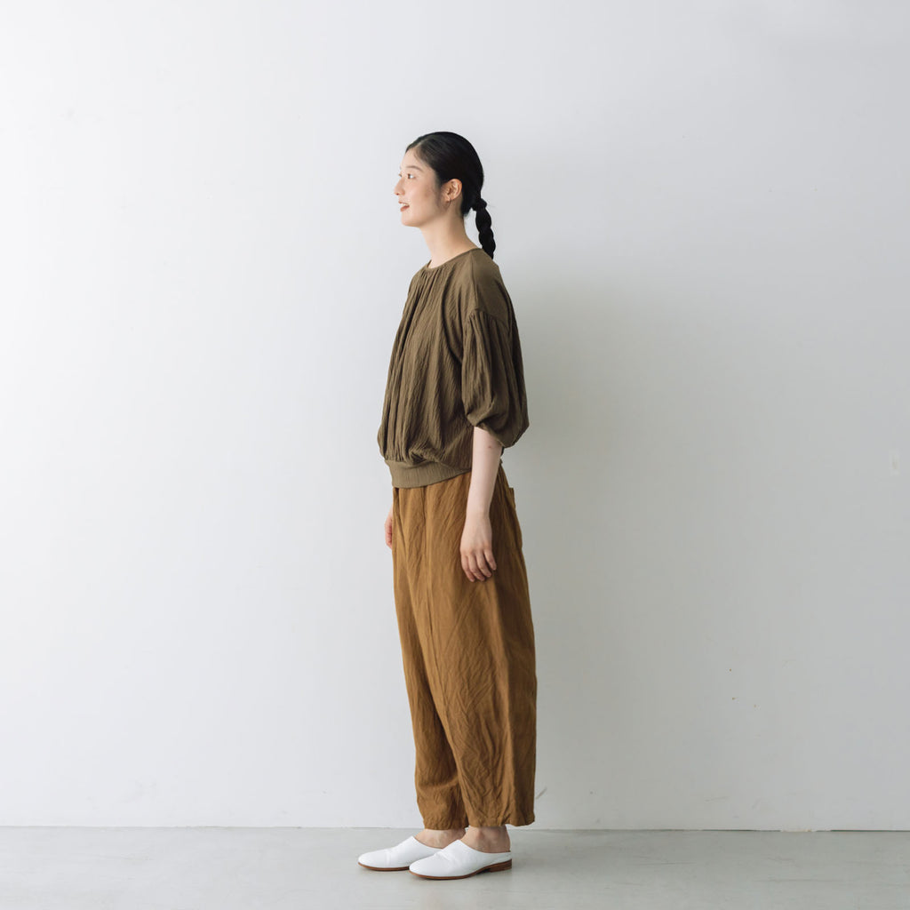 【SALE】 Gauze# オーバルブラウス