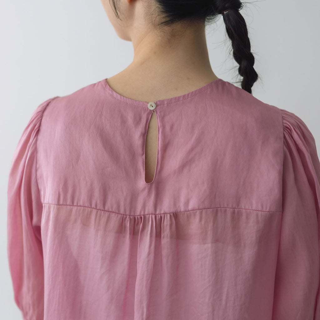 【SALE】 Gauze# ギャザースリーブブラウス