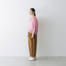 【SALE】 Gauze# ギャザースリーブブラウス