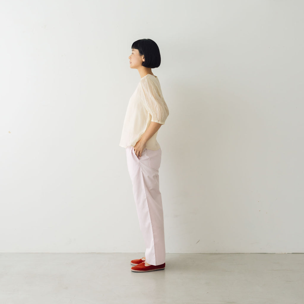 【SALE】 Gauze# ギャザースリーブブラウス