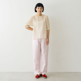【SALE】 Gauze# ギャザースリーブブラウス