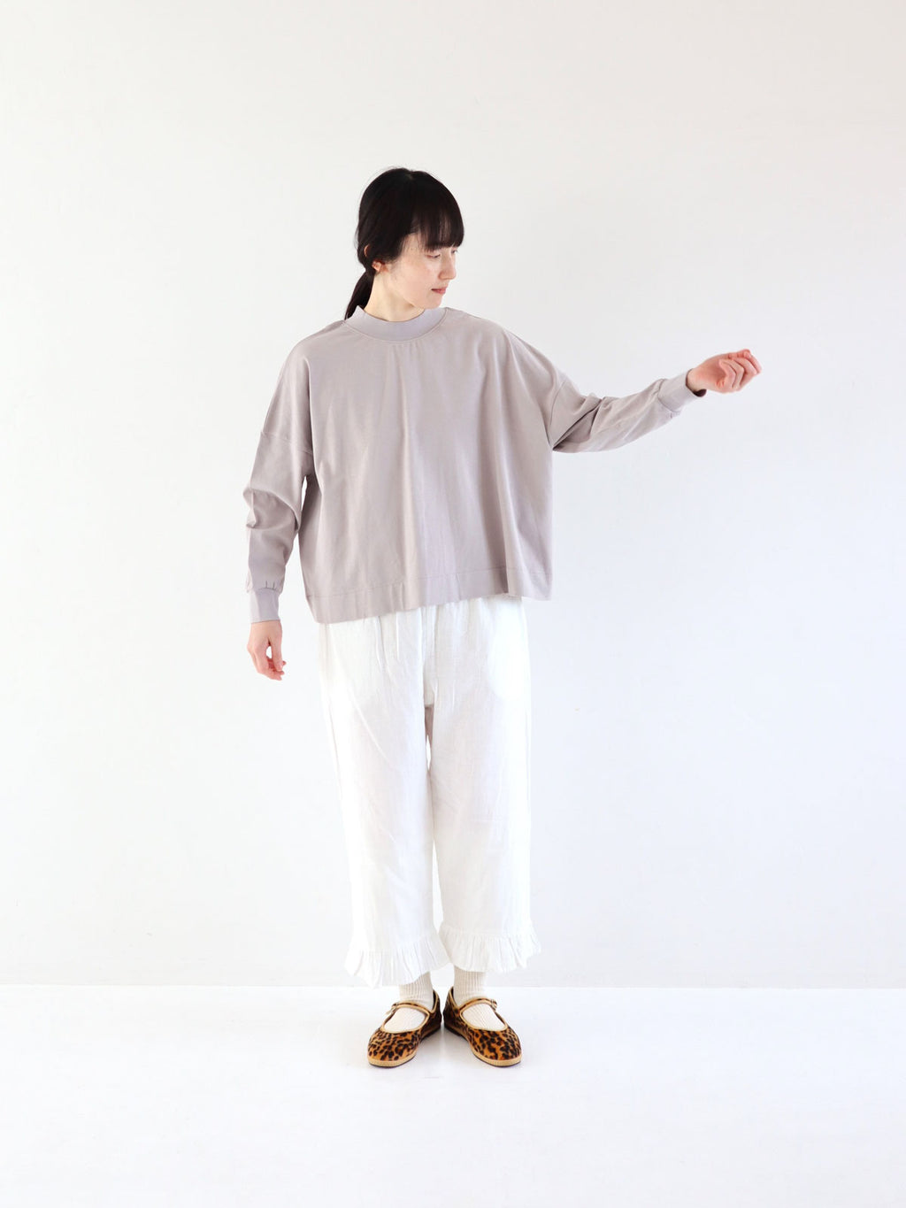 pot and tea スクエア長袖カットソー［期間限定販売］