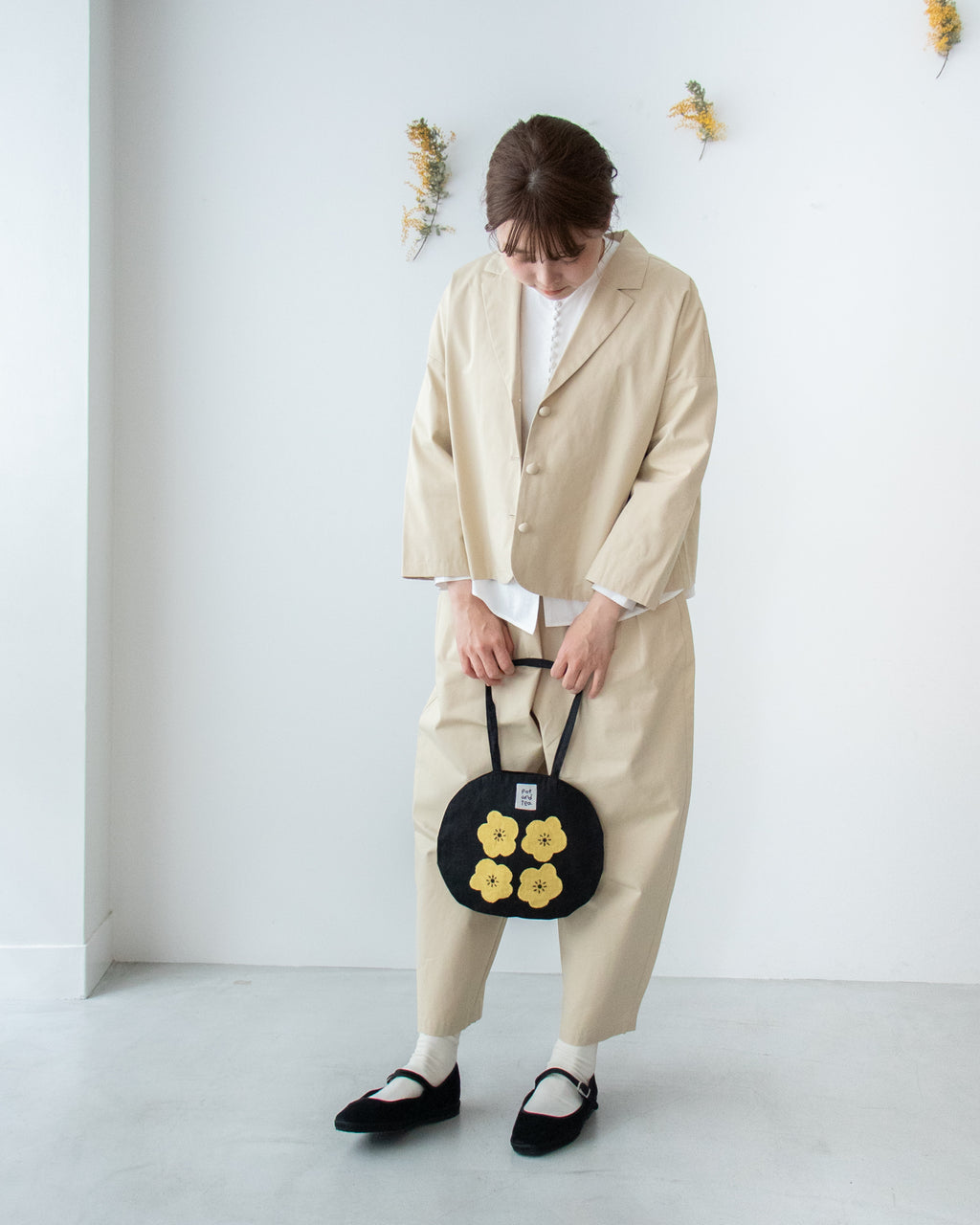 pot and tea シルクネップテーラードジャケット［期間限定販売］