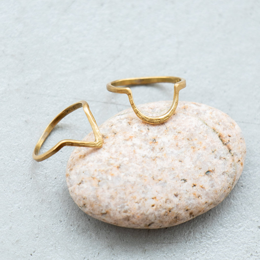 SURUME. Brass ring Triangle