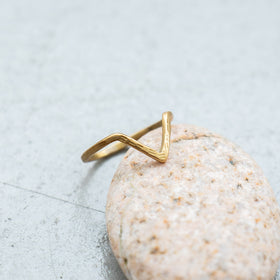 SURUME. Brass ring Triangle