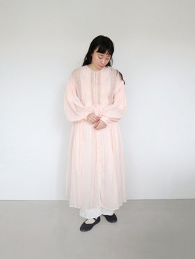 pot and tea インドアンティークレース前あきワンピース［期間限定販売］