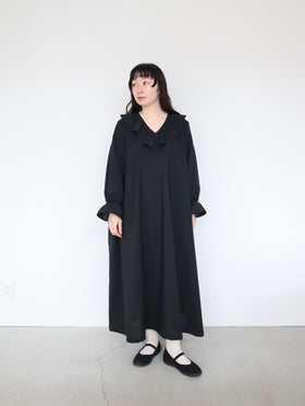 pot and tea フォーマルVネックフリルワンピース［期間限定販売］