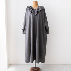 pot and tea フォーマルVネックフリルワンピース［期間限定販売］