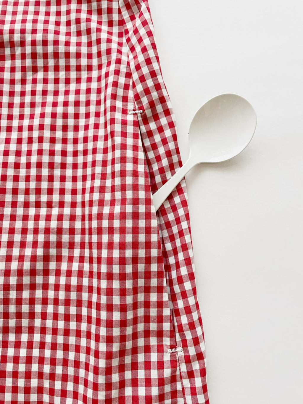 pot and tea チェック柄釦たくさん襟付きワンピース［期間限定販売］