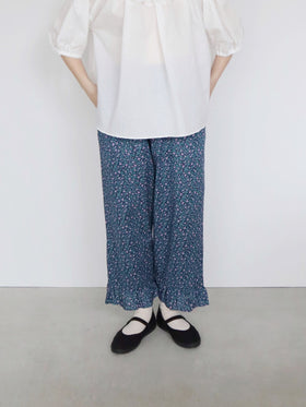 pot and tea NEW花柄裾フリルパンツ［期間限定販売］
