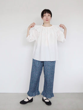 pot and tea NEW花柄裾フリルパンツ［期間限定販売］