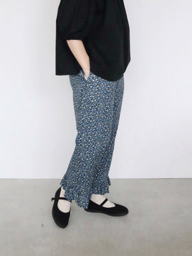 pot and tea NEW花柄裾フリルパンツ［期間限定販売］