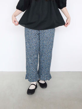 pot and tea NEW花柄裾フリルパンツ［期間限定販売］