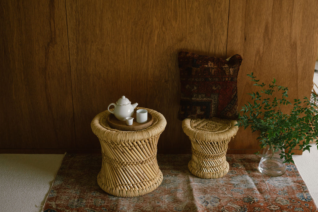 《お一人さま2セット限り》REED STOOL 大小2個セット
