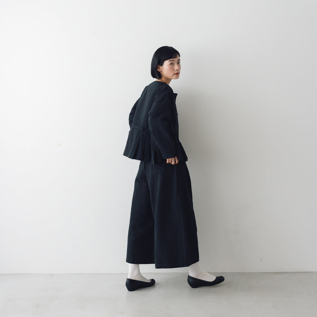 MAGALI ハイカウントコットンリネン ダブルボタンジャケット