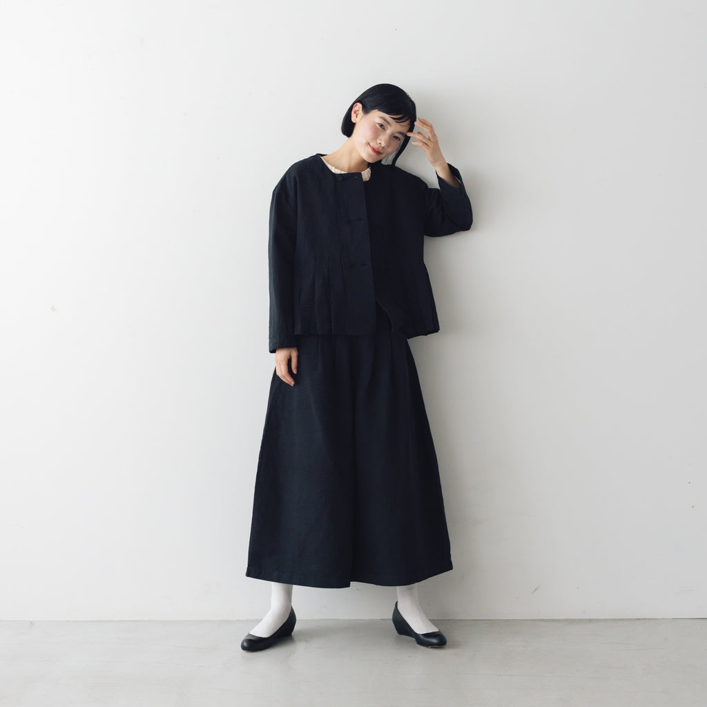 MAGALI ハイカウントコットンリネン ダブルボタンジャケット