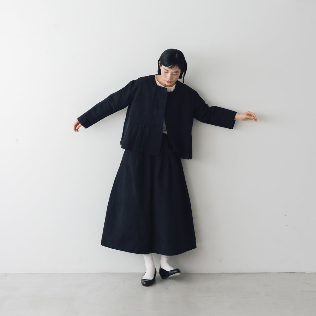 MAGALI ハイカウントコットンリネン ダブルボタンジャケット