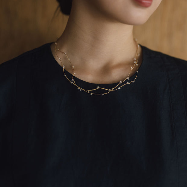 〈くらすこと別注〉FUA accessory ハーキマーダイヤモンド ネックレス