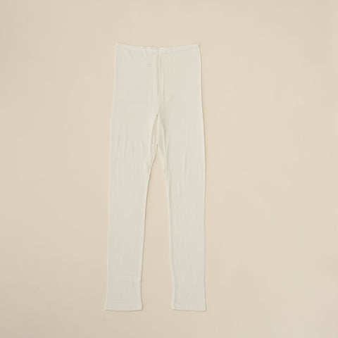 金伴繊維 シルクのレギンス10分丈 縫い糸までシルク100％