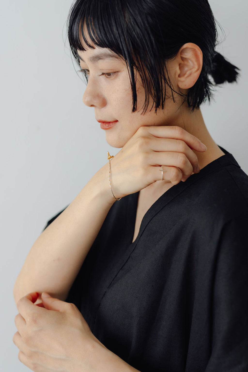 曉 ater K18YG × karen silver bracelet