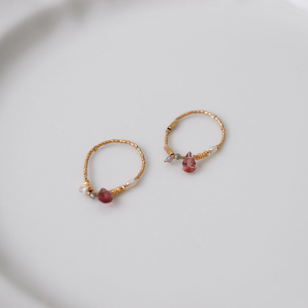 曉 ater tourmaline ring ピンク