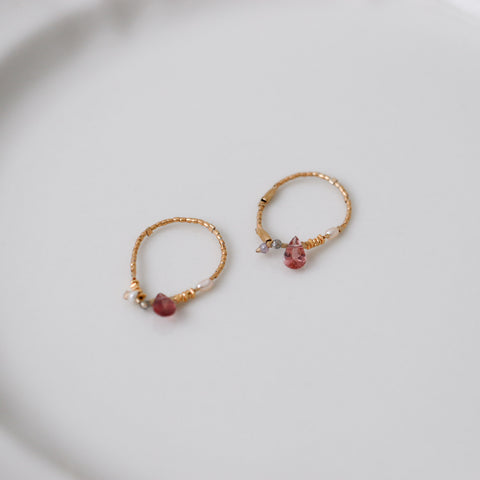 曉 ater tourmaline ring ピンク