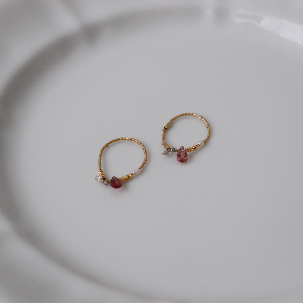 曉 ater tourmaline ring ピンク