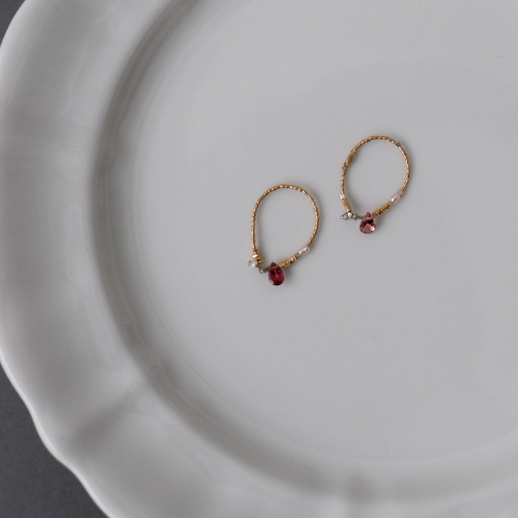 曉 ater tourmaline ring ピンク