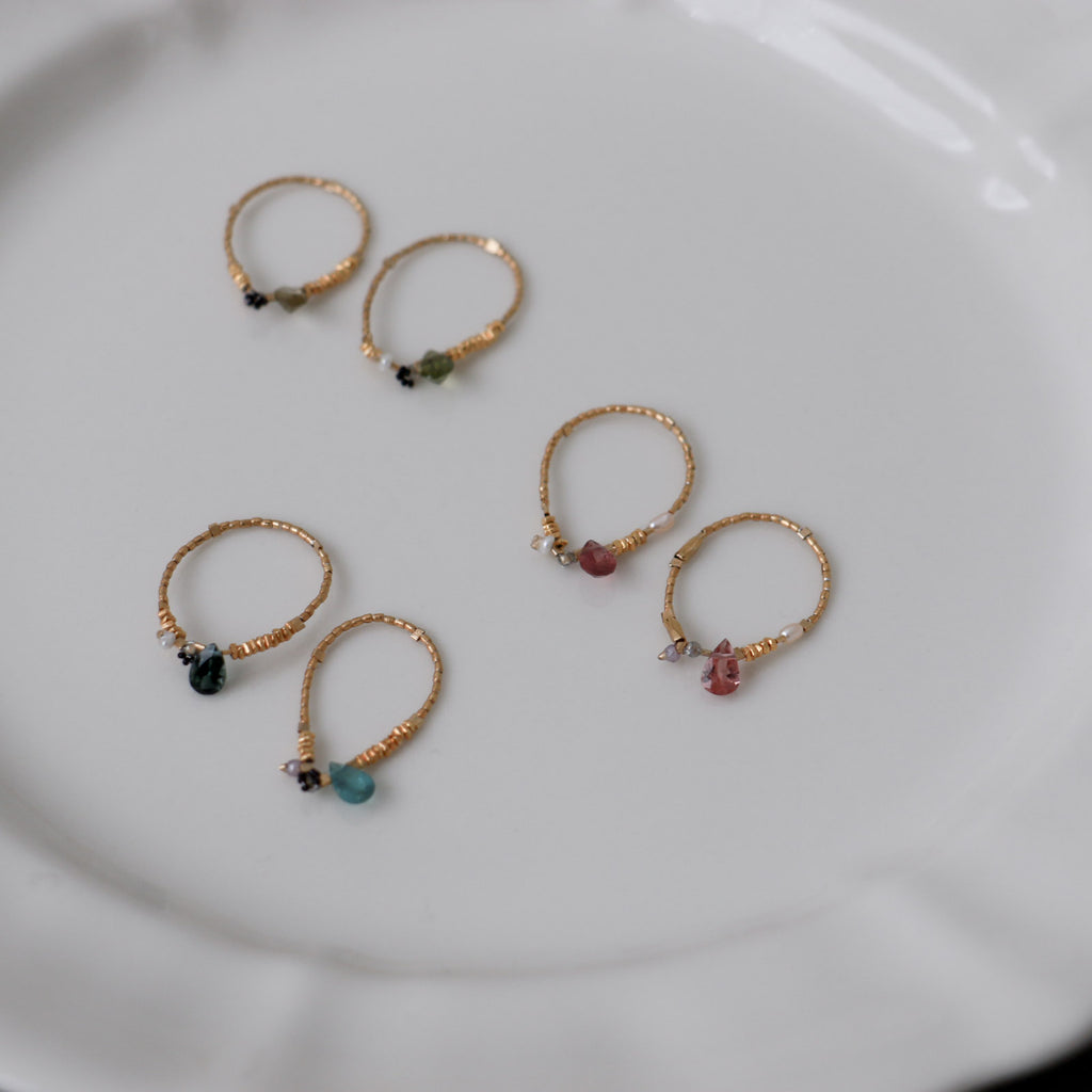 曉 ater tourmaline ring ピンク