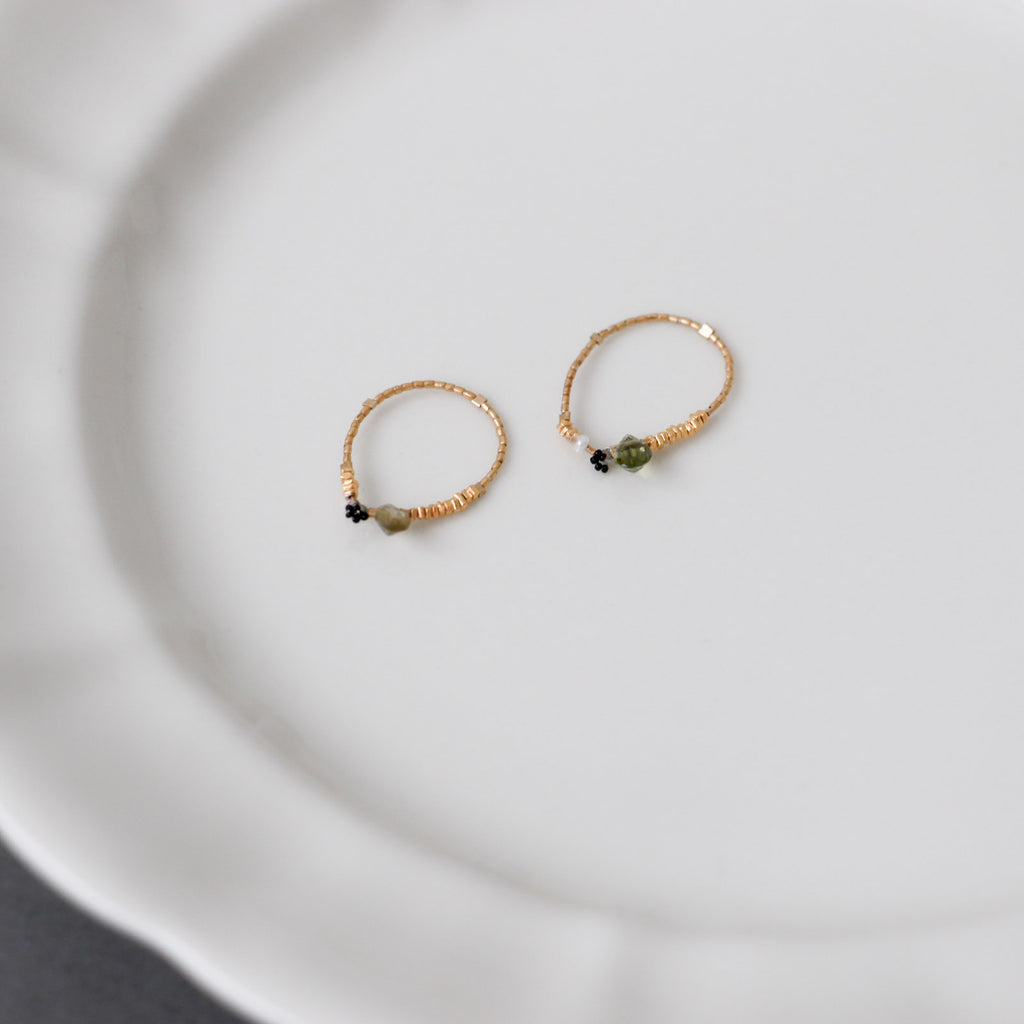 曉 ater tourmaline ring グリーン