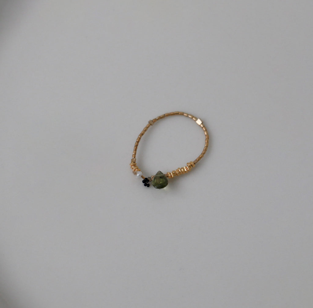 曉 ater tourmaline ring グリーン