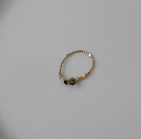 曉 ater tourmaline ring グリーン