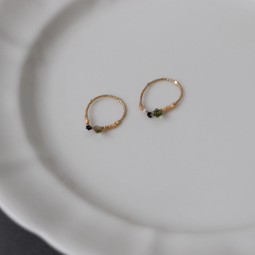 曉 ater tourmaline ring グリーン