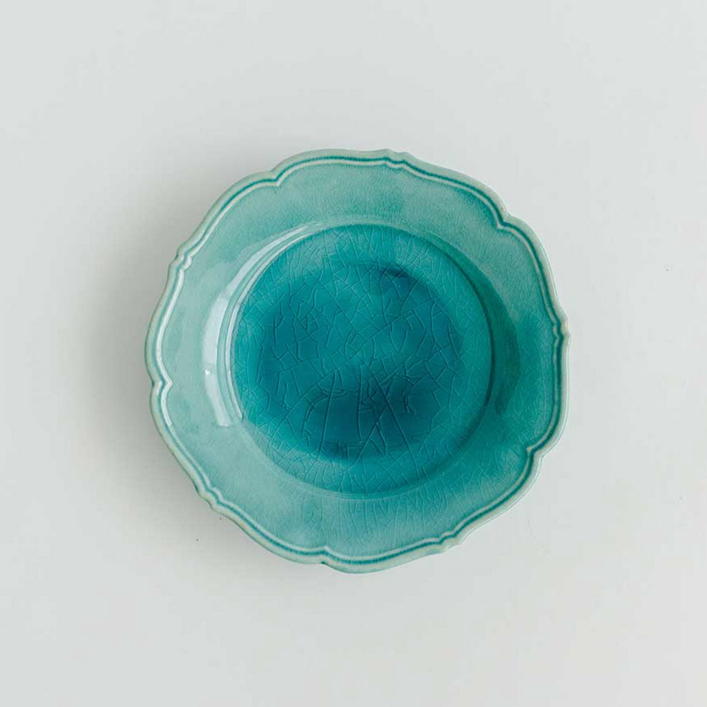 Awabi ware 輪花皿 M