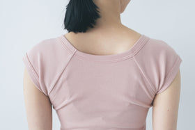 くらすこと コットンリブなめらか フレンチスリーブ