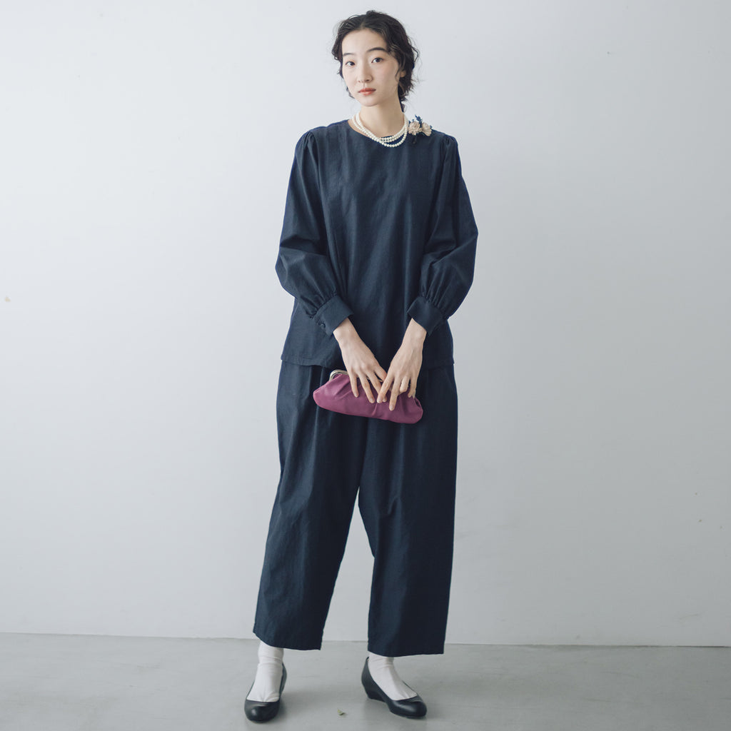 「わたしたちらしい、大人のかわいらしさ」ブラウス＋サルエルパンツのセットアップ