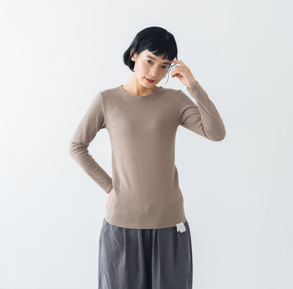 くらすこと 体調整うあったか長袖インナー organic cotton
