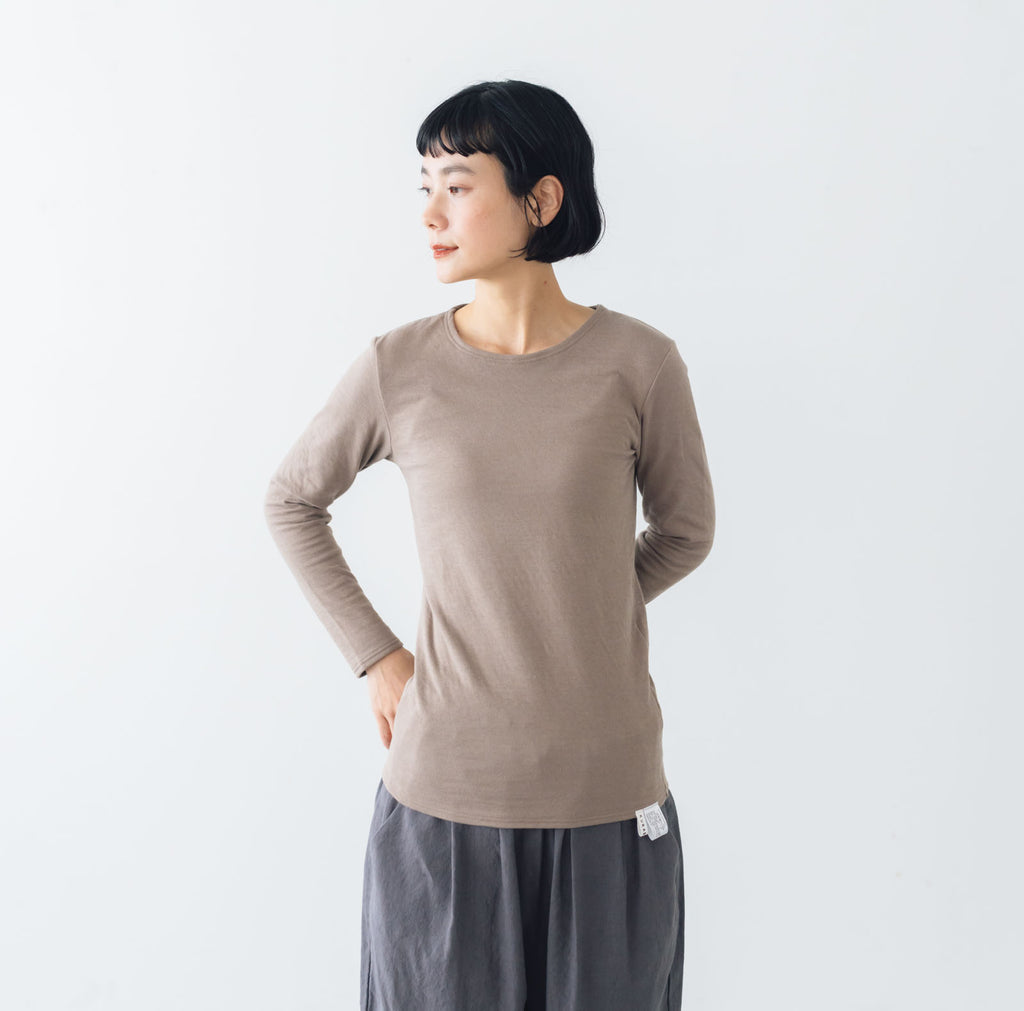 くらすこと 体調整うあったか長袖インナー organic cotton