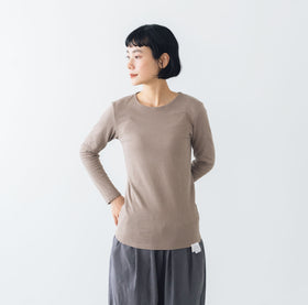 くらすこと 体調整うあったか長袖インナー organic cotton