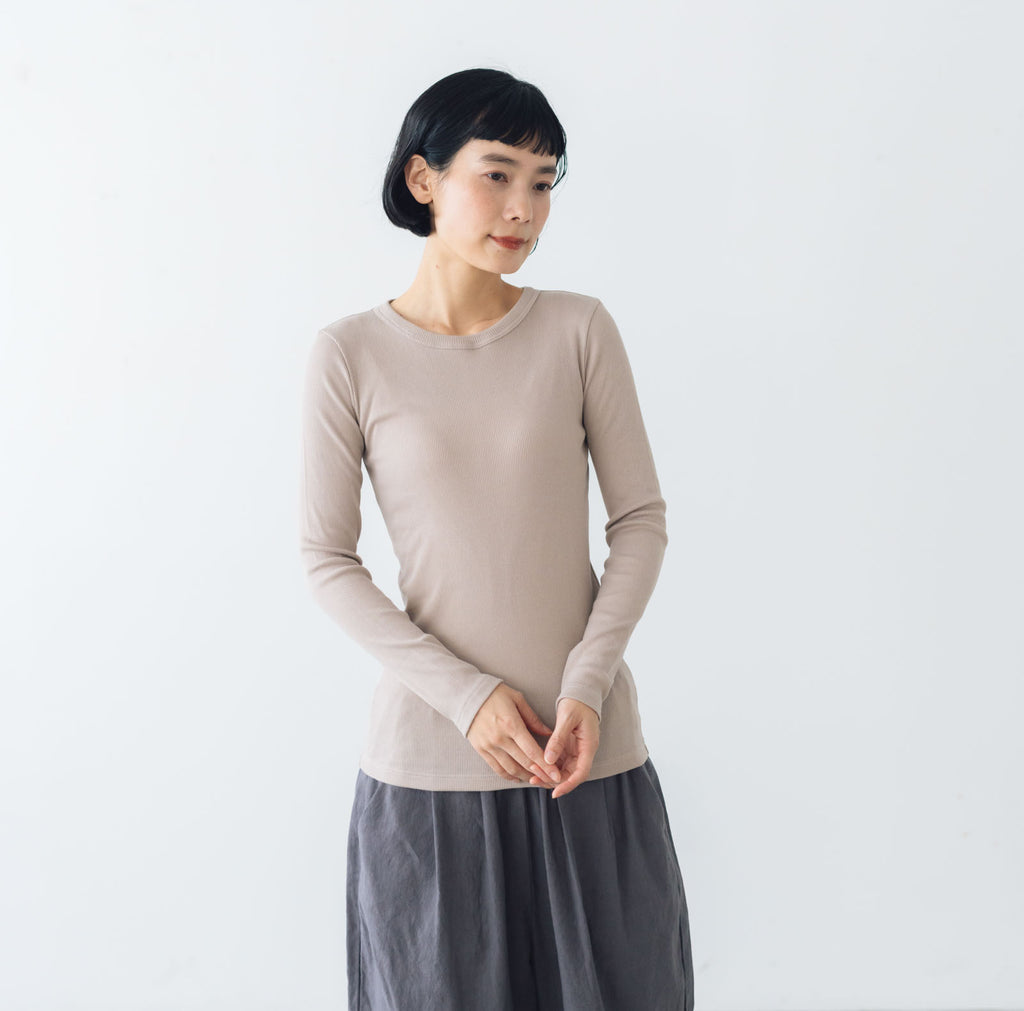 「くらすことの日常生活着」コットンクルーネックカットソー
