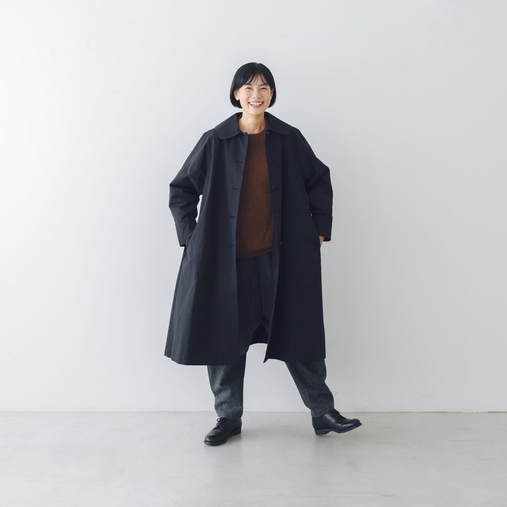 くらすこと ＋to クラシカルなコットンナイロンコート［予約／9月下旬お届け予定］
